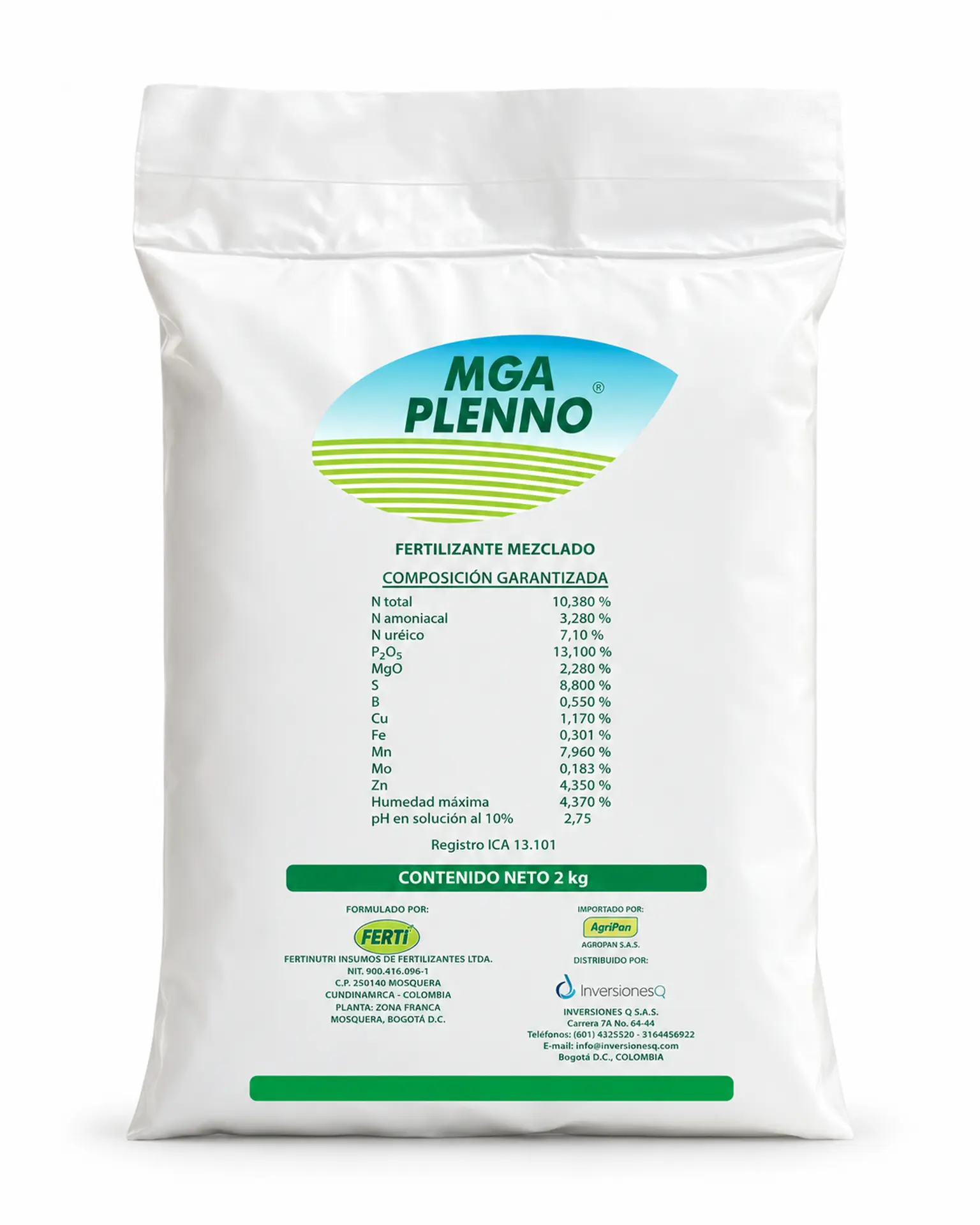 Envase de MGA Plenno