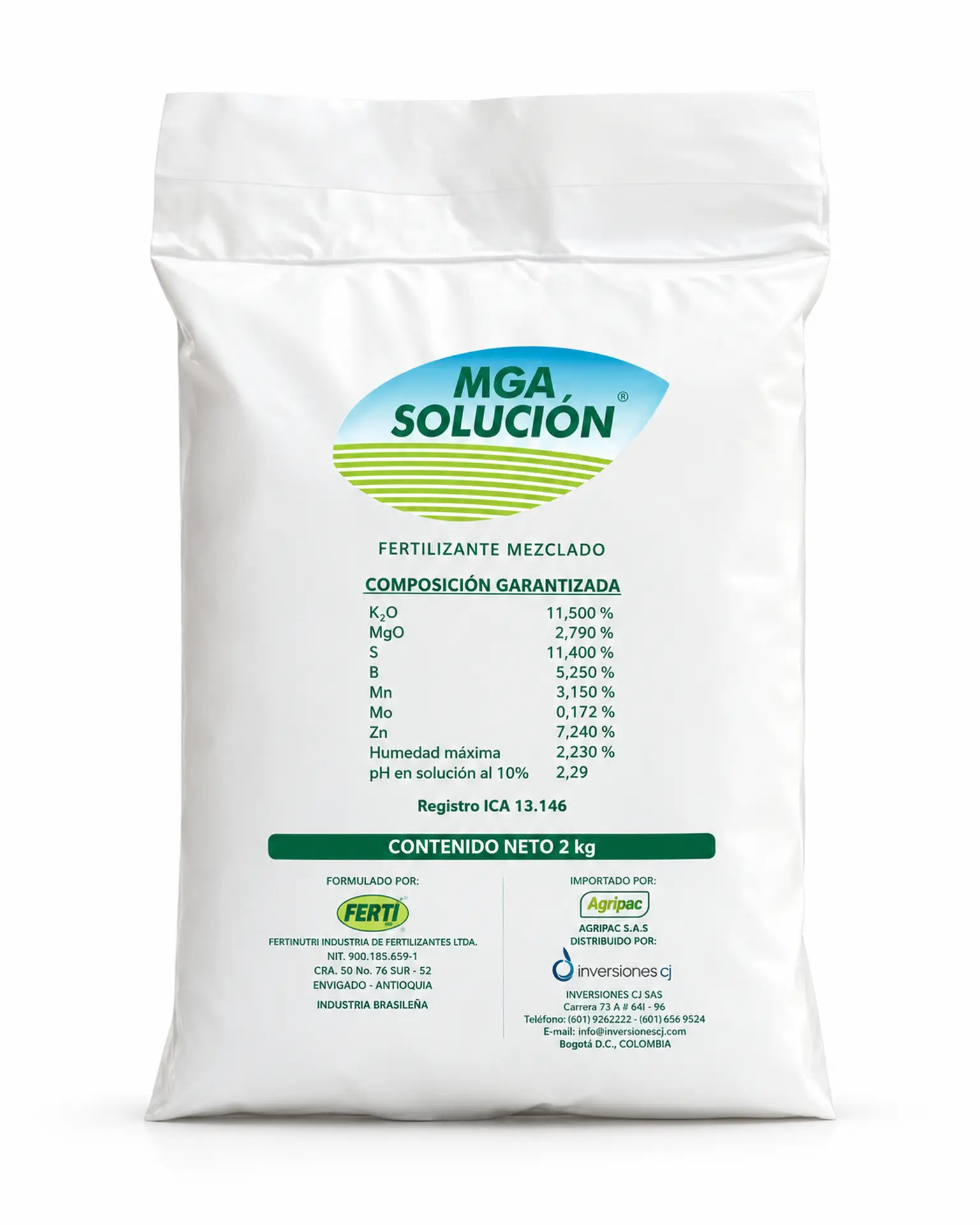 Envase de MGA Solución