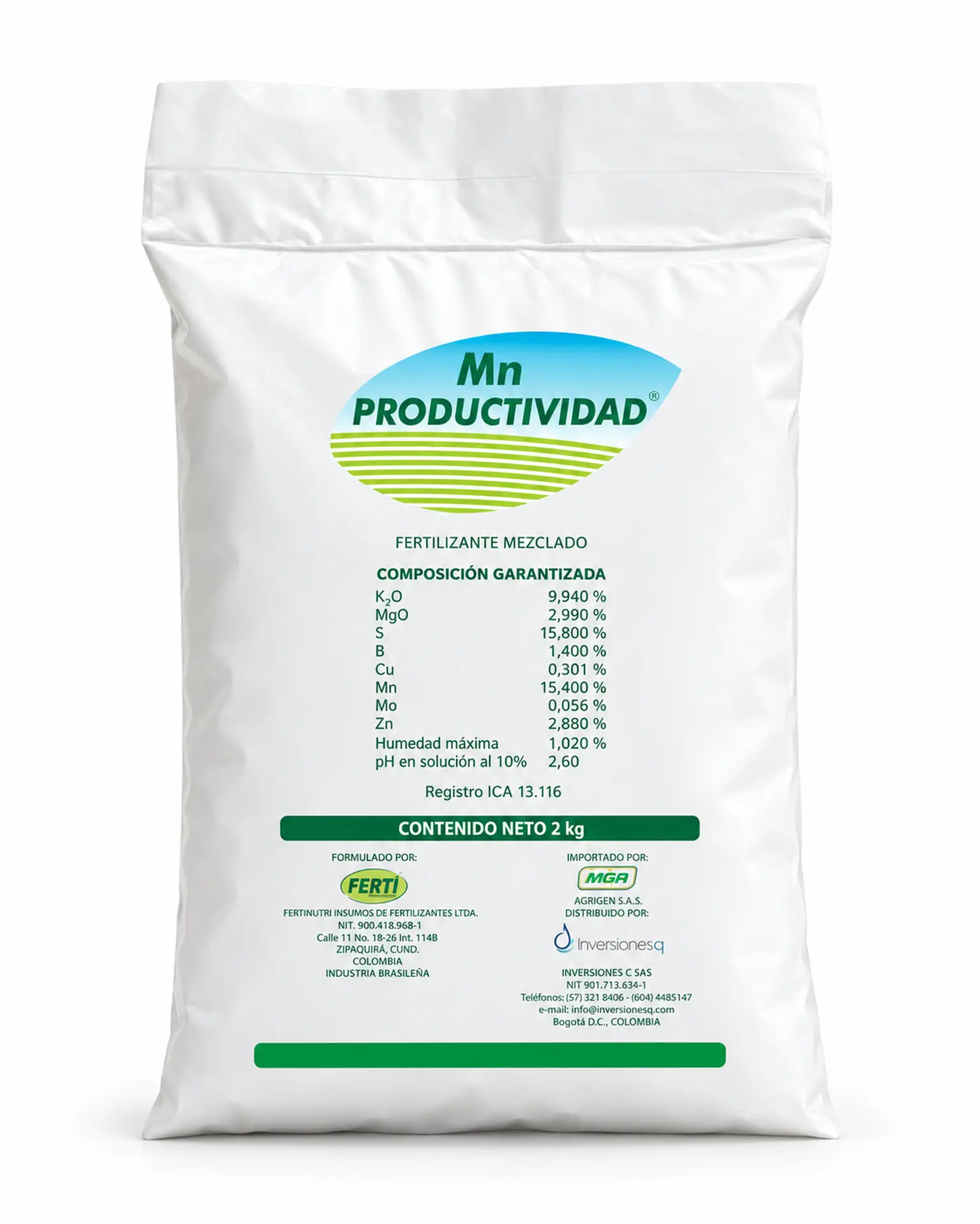 Envase de Mn Productividad